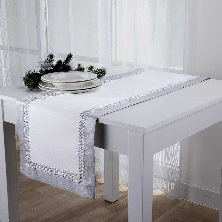 Vánoční ubrus běhoun s kamínky 40 x 160 cm