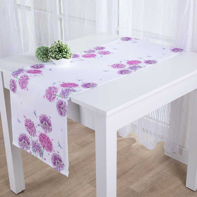 Behúň na stôl KVET CESNAKU potlač 40 x 160 cm