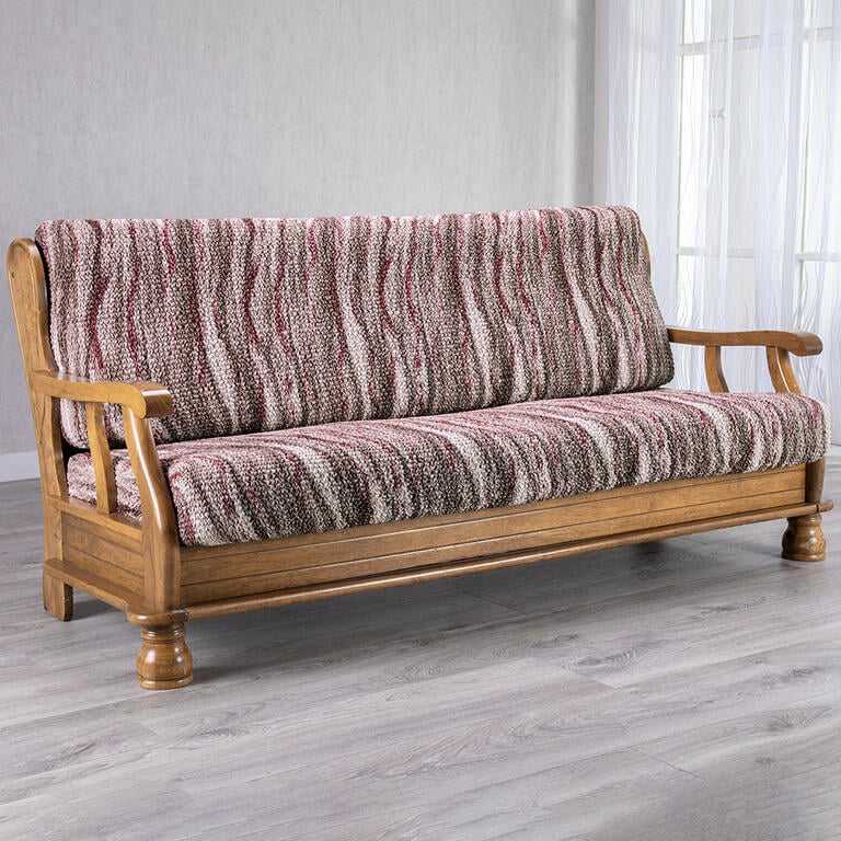 trojkřeslo s dřevěnými rukojeťmi (š. 150 - 200 cm)