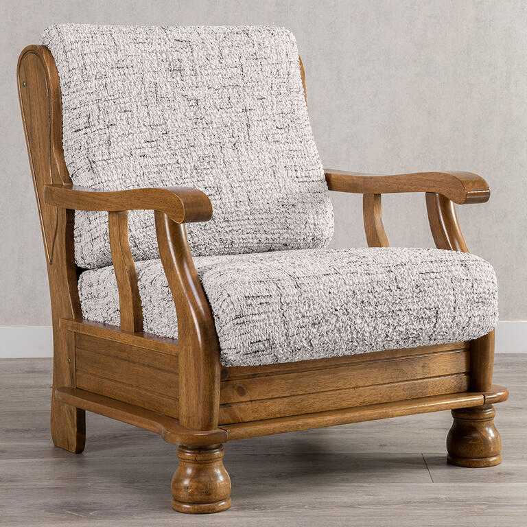 křeslo s dřevěnými rukojeťmi (š. 40 - 70 cm)