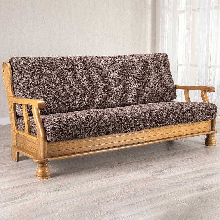 trojkřeslo s dřevěnými rukojeťmi (š. 150 - 200 cm)