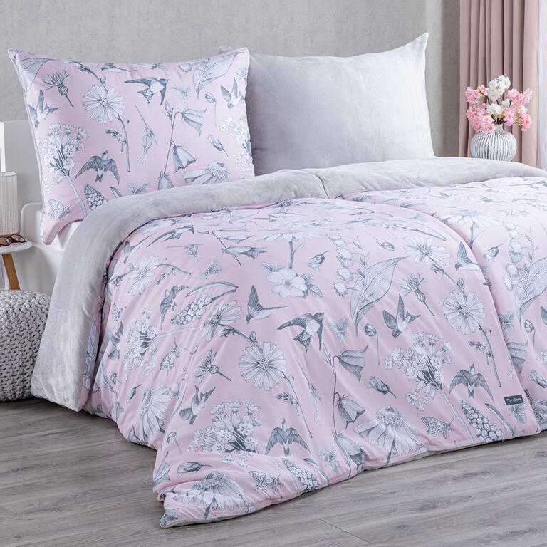 Ložní povlečení Dual Feel  RONDINI růžové