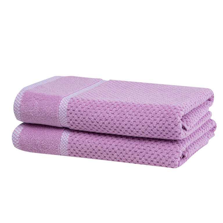 Zestaw 2 szt. ręczników kąpielowych frotte MODENA kolor bzu 70 x 140 cm