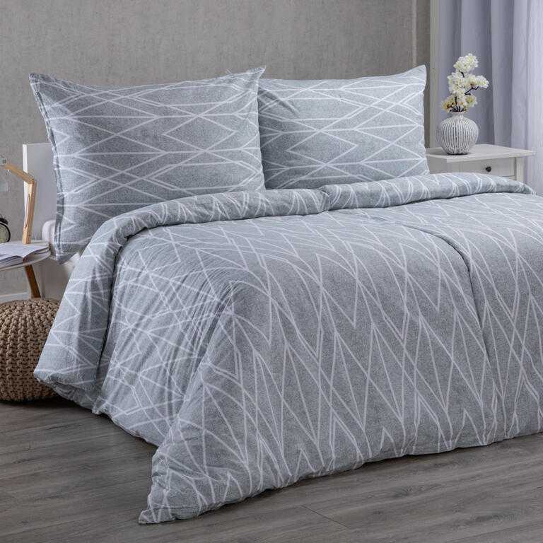 Krepové posteľné obliečky GRAY STRIPES