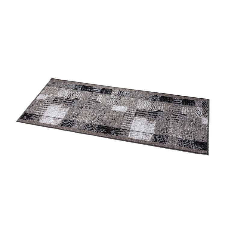 Kusový behúň Patchwork šedá