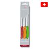 Nerezové kuchyňské nože VICTORINOX SWISS CLASSIC s barevnými rukojeťmi 3 ks