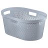 Kosz na czystą bieliznę INFINITY perforowany szary 40 l