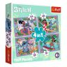 Puzzle 4v1 Bláznivý den Lilo &amp;amp;amp; Stitch