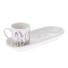 Porcelánový esspreso hrnek s podtáckem LEVANDULE 90 ml