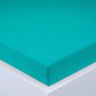 Napínacia plachta na posteľ jersey EXCLUSIVE tyrkysovo zelená 90 x 200 cm