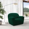 Huse super elastice HARMONIA verzi fotoliu (l. 70 - 110 cm)