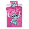 Bavlněné ložní povlečení Stitch růžový