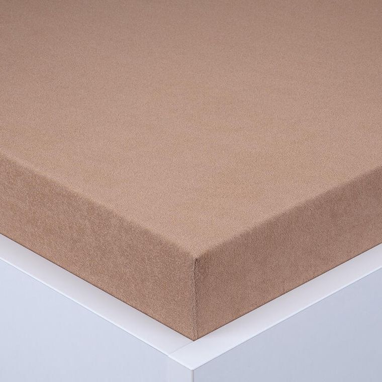 Napínací prostěradlo froté EXCLUSIVE ořechové 180 x 200 cm
