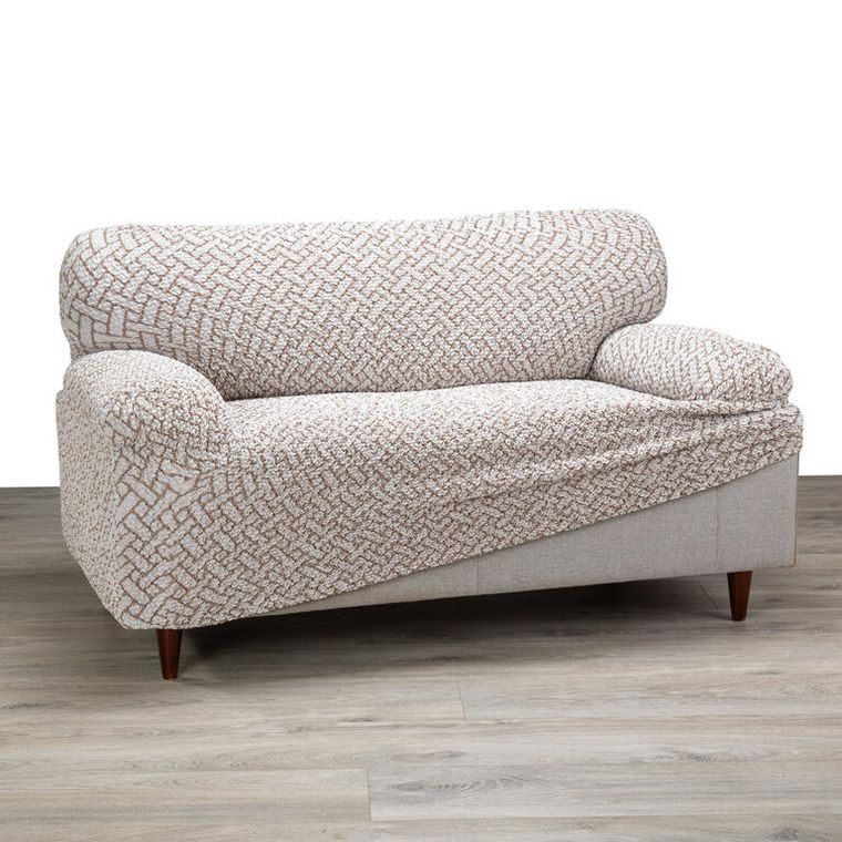 Bielastické potahy VENEZIA béžová dvojkřeslo (š. 120 - 160 cm) (obrázek 5)