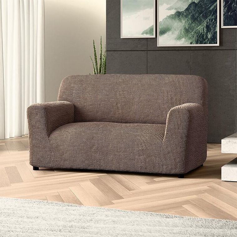 Bielastické potahy COSTINA oříšková dvojkřeslo (š. 120 - 160 cm)