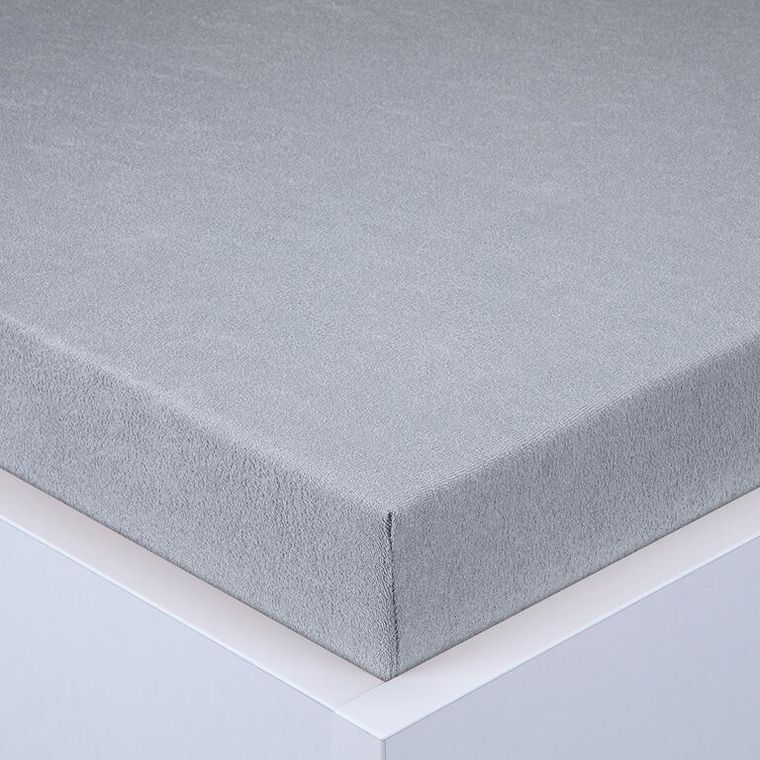 Napínací prostěradlo froté EXCLUSIVE šedé sada 2 ks 90 x 200 cm